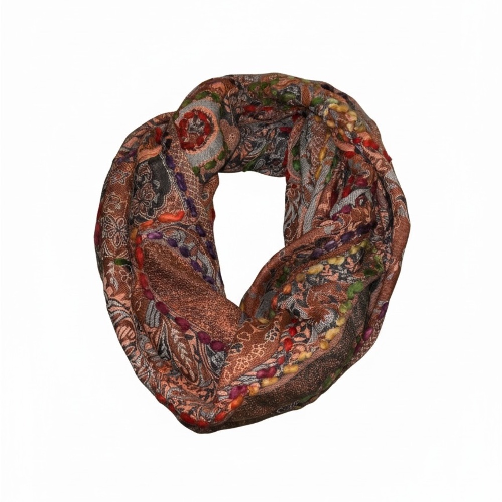 Raj Multicolor Paisley Infinity Scarf - Raj 7